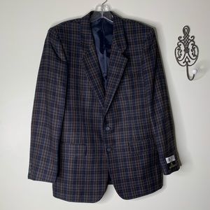 Maison Montagut NWT Plaid Pure Wool Sport Coat